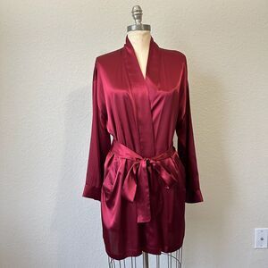 Vintage Y2K VICTORIA'S SECRET Kimono Robe in Burgundy Red